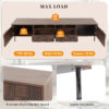 Mid Century TV Stand with 2 Drawers, Media Console Table for TVs up to 85'', Entertainment Center with Storage for Living room, Bedroom, Home Theatre - Image 9