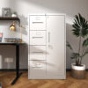 Metal Storage Vertical Filing Cabinet with Lock, Steel File Locker with 4 Drawers and 1 door for School, Living Room, Bedroom, Office (Black) - Image 12