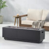 40" Outdoor 50,000 BTU Rectangular Iron Propane Fire Pit, Dark Grey (Tank Cover not Included) - Image 11