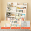 Kids Bookshelf and Toy Storage Organizer, Multifunctional 4 Tier Wooden Kids Book Shelf with Bookcase Display Stand in Kids Room Playroom Nursery for Kids, Children, Toddlers - Image 5