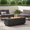 40" Outdoor 50,000 BTU Rectangular Iron Propane Fire Pit, Dark Grey (Tank Cover not Included) - Image 9