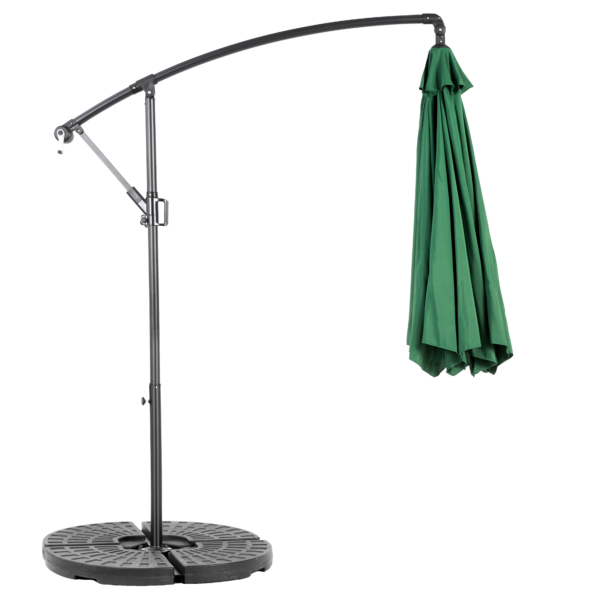 Best Choice Products 10ft Offset Hanging Market Patio Umbrella w/Easy Tilt Adjustment, Polyester Shade, 8 Ribs for Backyard, Poolside