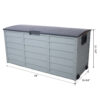 All Weather UV Pool Deck Box Storage Shed Bin Backyard Patio Outdoor w/ Wheel,75 Gallon Resin Deck Box-Organization and Storage for Patio Furniture Outdoor Cushions,Garden Tools and Pool Toys - Image 2