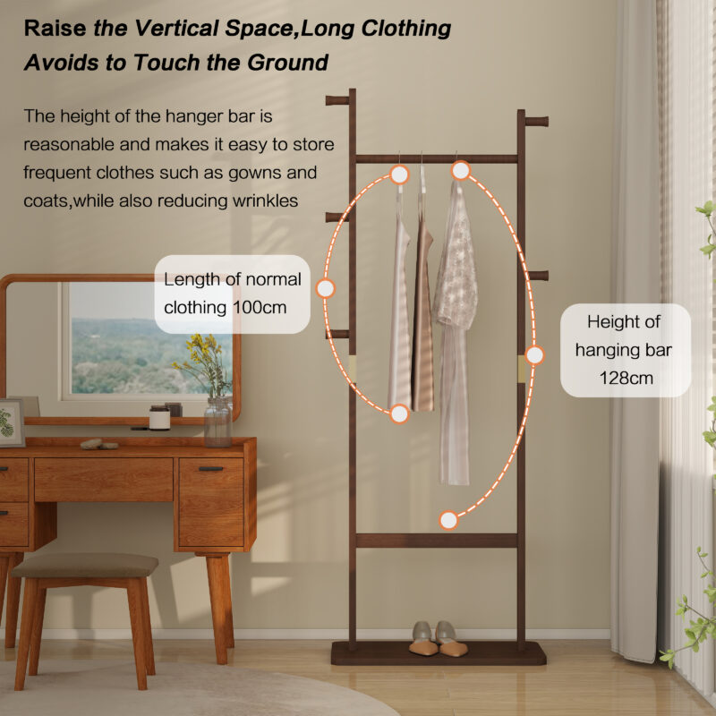 Coat Racks solid wood hanger 23.6* 11*71in Solid environmental protection easy to assemble beautiful can be placed in the bedroom/entrance/living room - Image 2