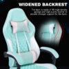Ergonomic Video Gamer Chairs,Computer Gaming Chairs with Massage Lumbar Support and footrest,Racing Style Computer Chair Adjustable Headrest for Adults,Pink White - Image 11