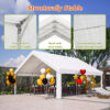 20x20 FT Party Tent with 2 Storage Bags & Removable Sidewalls, Outdoor Canopy Gazebo for Carport Camping Garden Wedding BBQ Commercial - Image 2