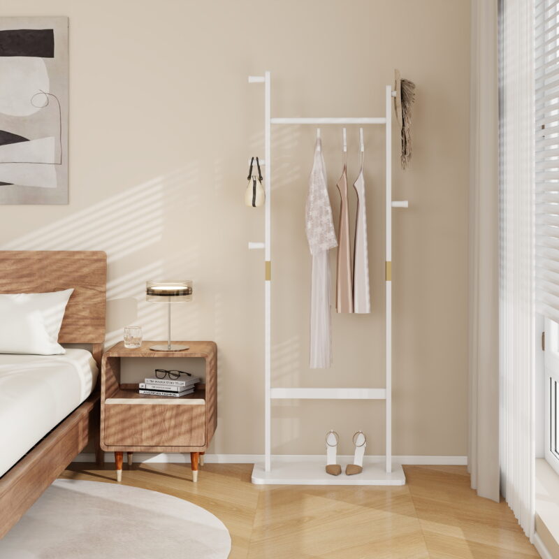 Coat Racks solid wood hanger 23.6* 11*71in Solid environmental protection easy to assemble beautiful can be placed in the bedroom/entrance/living room - Image 9