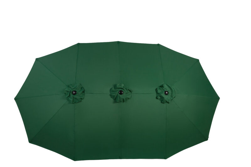 14.8 Ft Double Sided Outdoor Umbrella Rectangular Large with Crank - Image 15