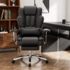 Office Chair, Big and Tall Executive Office Chair with Footrest, Leather Computer Chair, Ergonomic Reclining Chair High Back, Large Home Office Chair
