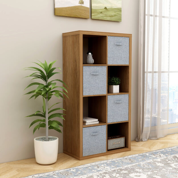 cropped-20231117_3706c1d85a845d24a7e714d46bdd6817-scaled-1.jpg Smart Cube 8-Cube Organizer Storage with Opened Back Shelves,2 X 4 Cube Bookcase Book Shleves for Home, Office ,Walnut Color - Image 1