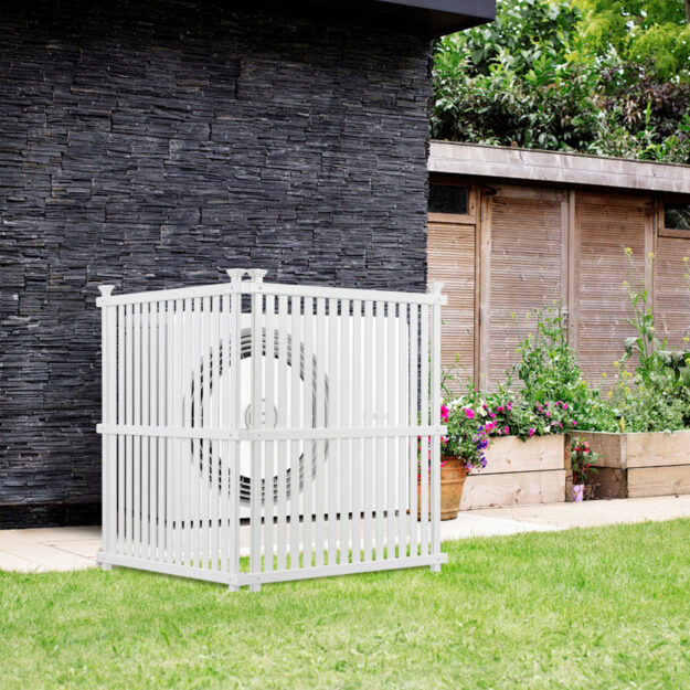 cropped-20240205_df87306e47a47618272d1dea061fee70.jpg Privacy Screen Panels Kit Air Conditioner Trash Can Enclosure Vinyl white color - Image 1