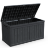 230 Gallon Large Outdoor Storage XXL Deck Box for Patio Furniture, Outdoor Cushions, Garden Tools and Sports/Pools Equipment, Waterproof Resin, Lockable, Black