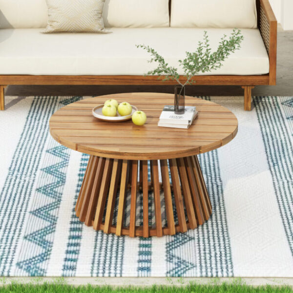 Acacia Wood Patio Coffee Table