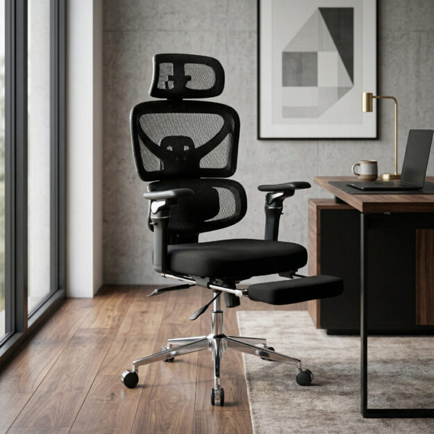 cropped-8-2-scaled-1.jpg Ergonomic Home Office Desk Chair with Massage Lumbar Support,4D Headrest & 5D Armrests, Adjustable Back High and Seat Depth(Black) - Image 1