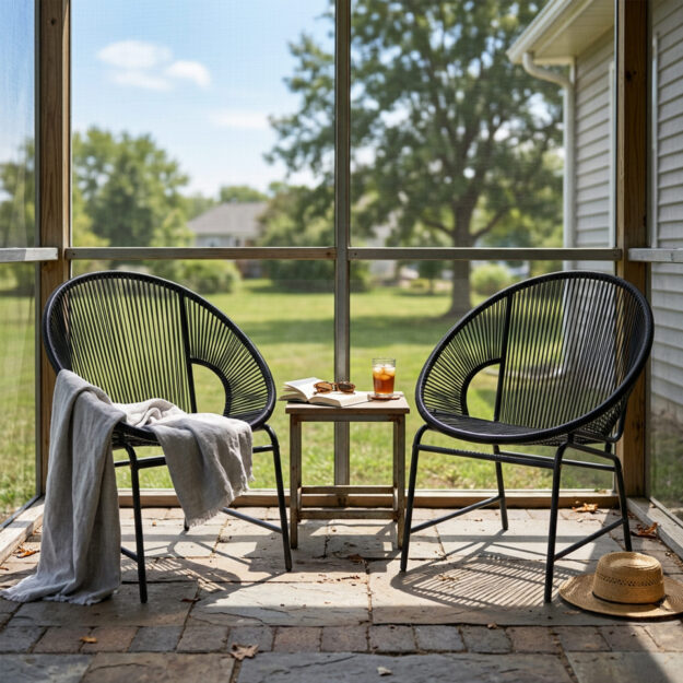 cropped-N775P422987B_B2B3-scaled-1.jpg NUSA OUTDOOR PATIO WICKER CHAIR, BLACK PE RATTAN & IRON FRAME, SET OF 2 - Image 1