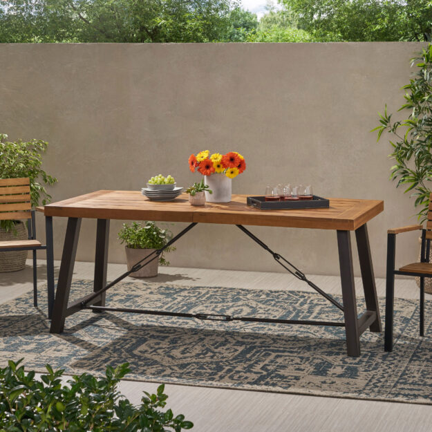 cropped-Other-Image1-33.jpg Outdoor Acacia Wood Metal Base Dining Table, Teak - Image 1