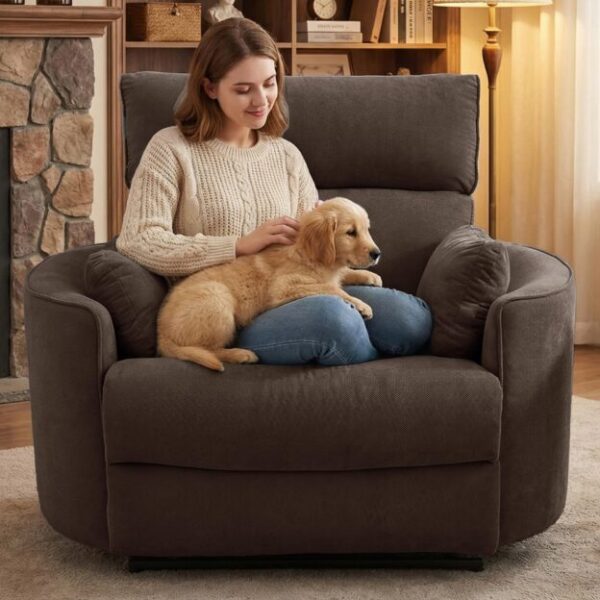 Oversized Power Recliner Chair with USB, Extra Wide 32.7" Seat for Big & Tall Adults, 400-550 lbs Capacity Lounge Chair for Living Room