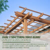 12 x 10 FT Outdoor Wood Pergola, Wooden Grape Pergola for Climbing Plant Support for Garden, Patio, Backyard, Deck, Brown - Image 7