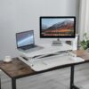 32 Inch Desk Converter, Height Adjustable Sit to Stand Riser, Dual Monitor and Laptop Workstation with Wide Keyboard Tray - Image 9