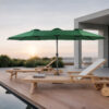 14.8 Ft Double Sided Outdoor Umbrella Rectangular Large with Crank - Image 2