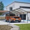 12X20 FT Metal Carport, Outdoor Car Shelter All Weather, Heavy Duty Outdoor Galvanized Car Shelter for Car Boat Truck and SUVs Black - Image 6