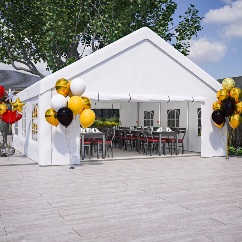 20x20 FT Party Tent with 2 Storage Bags & Removable Sidewalls, Outdoor Canopy Gazebo for Carport Camping Garden Wedding BBQ Commercial - Image 6