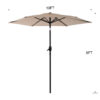 10FT Patio Umbrella, Outdoor Market Yard Umbrella, Sun Shade Umbrella with Push Button Tilt and Crank Mechanism for Garden, Deck, Pool and Backyard, Not Include Umbrella Base - Image 24