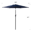 10FT Patio Umbrella, Outdoor Market Yard Umbrella, Sun Shade Umbrella with Push Button Tilt and Crank Mechanism for Garden, Deck, Pool and Backyard, Not Include Umbrella Base - Image 20
