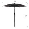 10FT Patio Umbrella, Outdoor Market Yard Umbrella, Sun Shade Umbrella with Push Button Tilt and Crank Mechanism for Garden, Deck, Pool and Backyard, Not Include Umbrella Base - Image 14