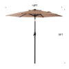 10FT Patio Umbrella, Outdoor Market Yard Umbrella, Sun Shade Umbrella with Push Button Tilt and Crank Mechanism for Garden, Deck, Pool and Backyard, Not Include Umbrella Base - Image 2