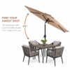 10FT Patio Umbrella, Outdoor Market Yard Umbrella, Sun Shade Umbrella with Push Button Tilt and Crank Mechanism for Garden, Deck, Pool and Backyard, Not Include Umbrella Base - Image 27