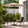10FT Patio Umbrella, Outdoor Market Yard Umbrella, Sun Shade Umbrella with Push Button Tilt and Crank Mechanism for Garden, Deck, Pool and Backyard, Not Include Umbrella Base - Image 23