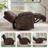 Oversized Rocker Recliner Chair 42” Power Swivel Recliner for Living Room Overstuffed Extra Wide Rocking Recliners with Breathable Soft Fabric Up to 400lbs - Image 4