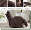 Oversized Rocker Recliner Chair 42” Power Swivel Recliner for Living Room Overstuffed Extra Wide Rocking Recliners with Breathable Soft Fabric Up to 400lbs - Image 5